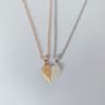 Couple Pendant Necklace Electrocardiogram Magnetic Heart Pendant Splicing Necklace Simple Quality V 6