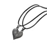 Couple Pendant Necklace Electrocardiogram Magnetic Heart Pendant Splicing Necklace Simple Quality V 7