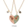Best Friends Pendant Necklace Magnetic Broken Heart Chain Adjustable Lover BFF Jewelry Gift For Wom 9