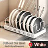 Kitchen Pull Out Organizer Multifunctional Pot Pan Holder Sliding Lid Rack Spice Organizer Dish Dry 7