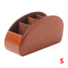 Remote Control Holder With Compartments PU Leather TV Remote Caddy Storage Box Organizer Tray 6