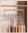 Wave Wardrobe Drying Rack Multifunctional Hanger Storage For Underwear Vest Solid Wood Hook For Hom 3