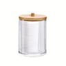 Clear Acrylic Makeup Organizer Makeup Cotton Pad Holder Round Makeup Swab Organizer Box 6