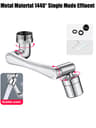 Swivel Robotic Arm Faucet Extender Stainless Steel Universal Kitchen Sink Aerator Water Flow Mode 6