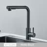 Stainless Steel Pull Out Kitchen Sink Faucet Hot Cold Water Mixer Tap With Two Mode Stream Sprayer  4