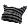 New Japanese Streetwear Harajuku Beanie Little Devil Striped Knitted Hat Women Girls Autumn Winter C