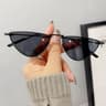 Fashion Metal Small Cat Eye Sunglasses For WomenTrendy Punk Style With Clear Ocean Lens Hip Hop Sha 8