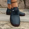 Soft Comfortable Flat Shoes For Women PU Leather LaceUp Vulcanized Casual Sneakers 7