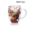 Heat Resistant Double Wall Glass Coffee Cup With Handle Insulated Tea Espresso Milk Mug Elegant Cle