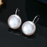 925 Sterling Silver Pearl EarringsButton Shape Baroque Freshwater Pearl Studs In 11 13mm For A Time