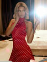 The Bella Polka Dot Halter Mini Dress 2