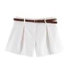 High Waisted Womens Shorts With Belt Elegant Casual Summer Tailored Shorts 4