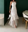 Elegant Tassel Halter Maxi Dress For Women Sleeveless Slim Fit Summer Evening Dress 3