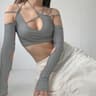 Backless Halter Crop Top For Women Summer Casual Going Out Tank 0