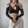 Backless Halter Crop Top For Women Summer Casual Going Out Tank 1
