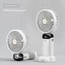 Portable Mini Handheld Fan With Neck Hang Design Digital DispFan With Phone Stand And Display Scree 1