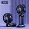 Portable Mini Handheld Fan With Neck Hang Design Digital DispFan With Phone Stand And Display Scree 4