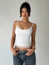 Elegant Lace Trim Cami Top Backless Slim Fit Crop Tank Top For Women 2