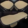 Burlap Car Seat Cushion Three Piece Set Natural Fiber Auto Seat Protection Kit 6