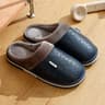 Waterproof Indoor House Shoes Big Size Mens Winter Slippers Warm Fur Lined Home Bedroom Slippers 5