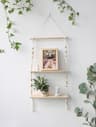 Boho Home Decor Shelves Floating Macrame Wall Shelf Wood Decoration For Living Room 12