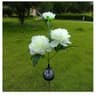 Pink Solar Garden Lights Waterproof 3 Head Peony Flowers Lamps For Yard Outdoor Pathway Christmas L