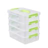 Stackable Storage Casket Building Blocks Storage Box Transparent Tool Classification MoistureProof  5