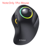 Ergonomic Rollerball Gaming Mouse Rechargeable Wireless Trackball  Bluetooth RGB Gear Adjustable 6