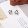 Gold Color Twist Round Tiny Metal Stud Earrings For Women 3