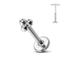 Titanium Flower Threadless Earring Petal Heart Butterfly Push In Labret Stud 23