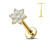 Titanium Flower Threadless Earring Petal Heart Butterfly Push In Labret Stud 15