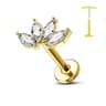 Titanium Flower Threadless Earring Petal Heart Butterfly Push In Labret Stud 16