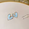 Heart Pearl Drop Earrings Sweet Elegant Geometric Jewelry 9