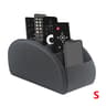 PU Leather Remote Control Holder With Five Compartments Desktop Organizer Caddy Tray 8