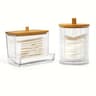 Clear Acrylic Makeup Organizer Round Cotton Pad Holder And Swab Storage Box 8
