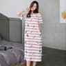 Womens Cartoon Print Nightgown Plus Size Short Sleeve Summer Sleepwear Dress 20