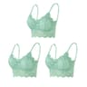 Three Pack Womens Wireless Lace Bralette Set With Padded Cups And Seamless Design 6