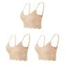 Three Pack Womens Wireless Lace Bralette Set With Padded Cups And Seamless Design 8