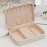Heart Shaped Jewelry Box Portable Leather Travel Jewelry Organizer With Zipper 6