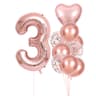 Rose Gold Foil Balloons Number And Heart Party Decorations 9