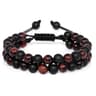 Natural Tiger Eye And Hematite Double Layer Beaded Bracelet 11