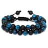 Natural Tiger Eye And Hematite Double Layer Beaded Bracelet 10