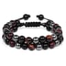 Natural Tiger Eye And Hematite Double Layer Beaded Bracelet 8