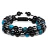 Natural Tiger Eye And Hematite Double Layer Beaded Bracelet 6