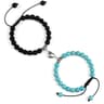Couple Distance Bracelets Set With Natural Stone Beads And Magnetic Heart Charms 10