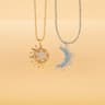 Magnetic Couple Necklaces Two Piece Matching Sun Moon Heart Pendant Set 12