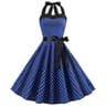 Womens Vintage Polka Dot Halter Dress With A Line Silhouette 6