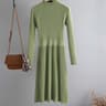 Womens Turtleneck Sweater Dress Long Sleeve Slim Fit A Line Knit Dressjpg