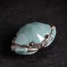 Handmade Ceramic Crab Tea Pet with Cracked Glaze for Tea Table Decorationjpg