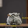 Feng Shui Gold Toad Tea Pet Pottery Figurine For Tea Tray And Desk Decor 8